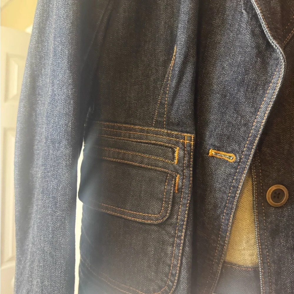 The Limited Indigo Denim Blazer - Picture 2 of 9